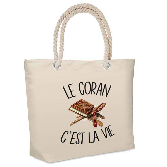 Sac isotherme de plage Coran Musulman C'est la vie | Cadeau Passionné Anniversaire Noël Glacière souple Lunch Bag pour Travail