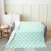 Purple Polka Dots Flannel Fleece Throw Blanket Geometric Circle Design Super Soft Purple  White Bed Blanket for Kids and Teens