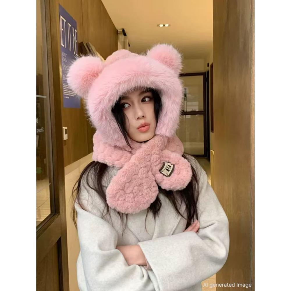 Winter Knit Trapper Hat Fleece Lined Thickened Earflap Beanie Windproof Warm Cold Weather Cap