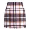 Women's High Waist Plaid Wool Pencil Mini Skirt