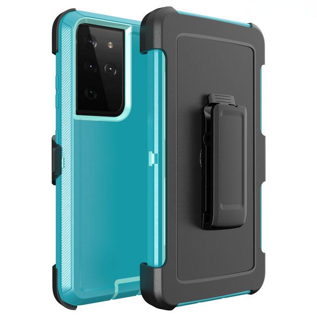 3 IN 1 Heavy Duty Armor Shockproof + Belt Clip Case For Samsung Galaxy S24 S22 S21 S20 S23 ULTRA S10 Note 20 Cover For Iphone 15 14 13 12 11 Pro Max