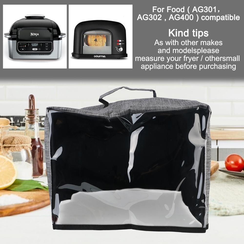 For Ninja Foodi Grill Kitchen Dust Cap Oxford Fabric Air Fryer Hood Toaster Cover Household Bread Baking With Storage Pockets
