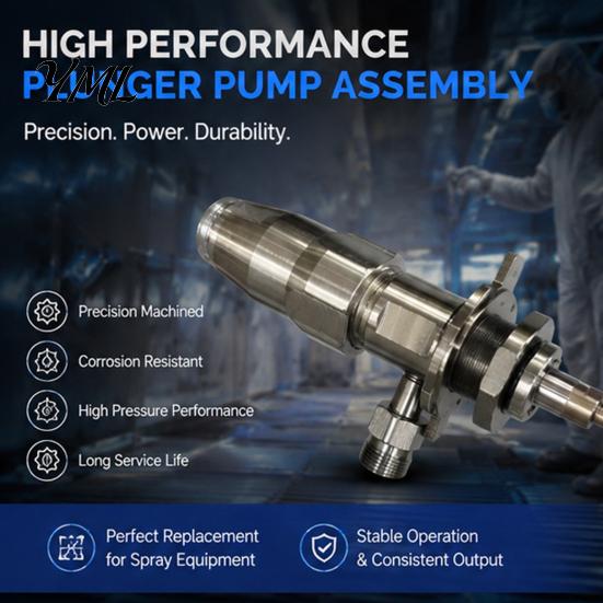 Airless Pump Cylinder Assembly Paint Sprayer Replacement for 390 PC 395 490 Pro 495 595 Professional Maintenance Finish Finish, Steel Plunger
