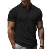 T-shirt Sportiva Casual da Uomo Estiva con Collo a Revers Tinta Unita Manica Corta Polo Abbigliamento da Uomo