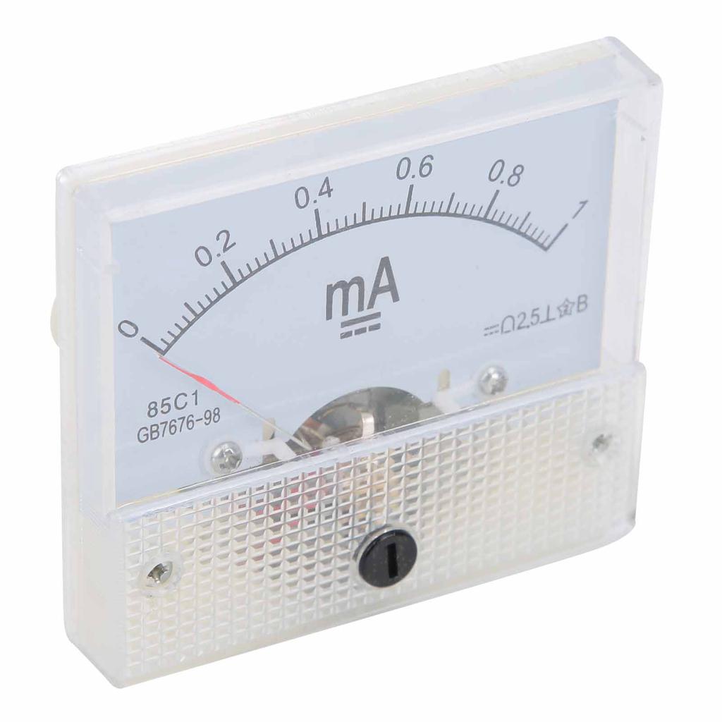 85C1 DC 0 1MA Pointer DC Ammeter Current Measuring Meter Pointer DC Ammeter