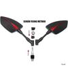 Motorcycle Handlebar Mirror, Tasydi Blue Anti-Glare Universal Rear Rearview Mirror Motorcycle Thread Left and