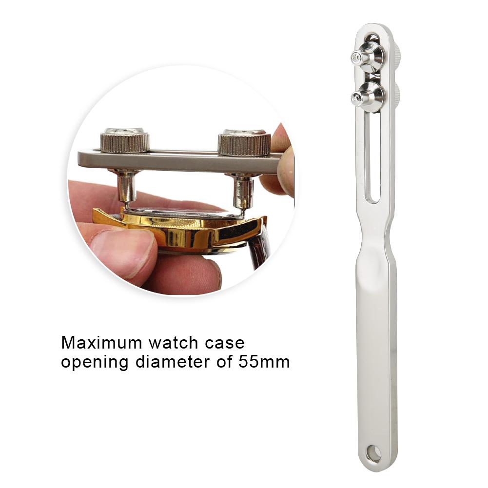Stainless Steel Adjustable Watch Back Case Cover Opener Battery Replacement Watch Repairing Tool (without Groove)