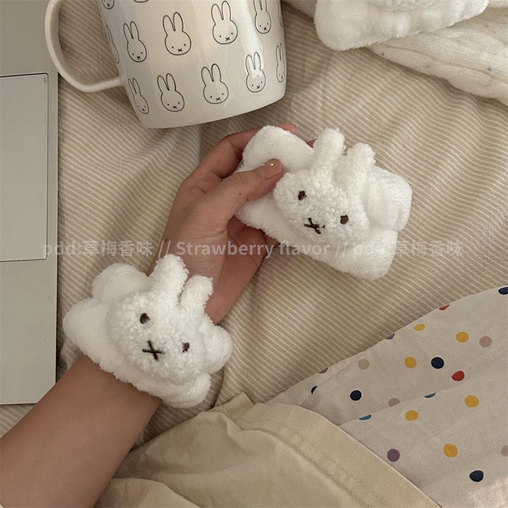 Kawaii Miffy Wrist Waterproof Sleeve Protector Cute Headband Magic Elastic Elastic Cuff Absorbent Quick-drying Christmas Gift