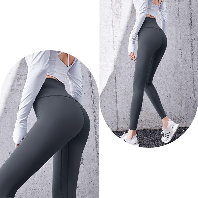 

Жіночі легінси для йоги з високою талією XL сірий