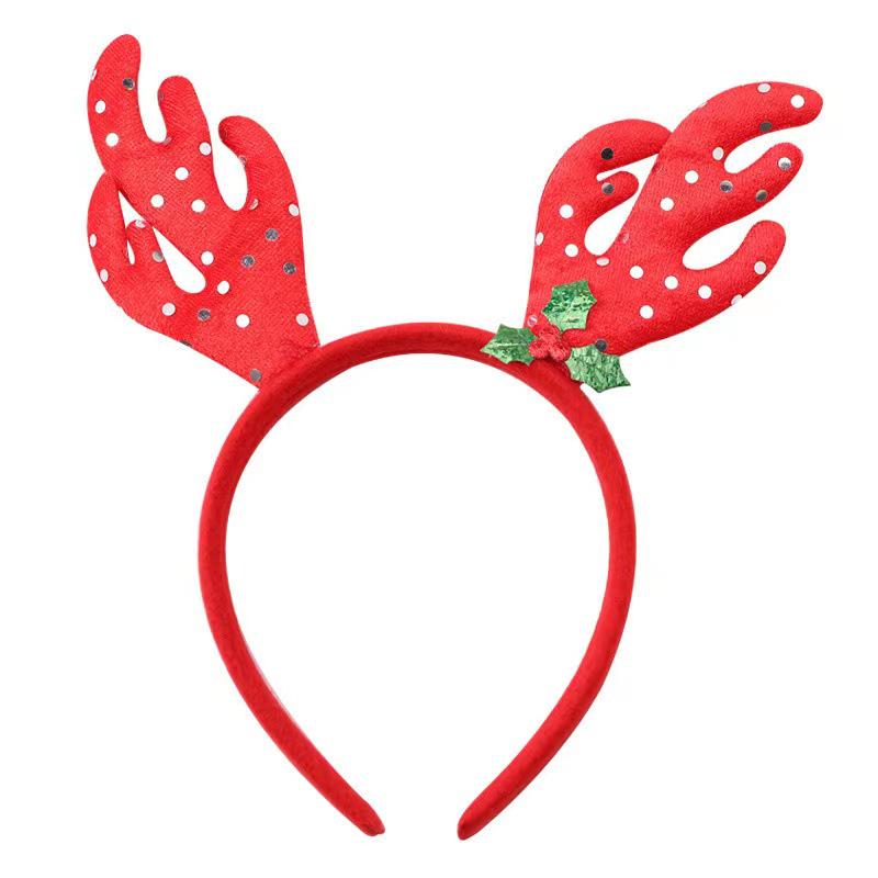

Snowman Antlers Bow Plush Headband: Christmas Hair Clip & Headwear for Holiday Parties One Size