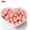 50pcs/lot 12mm Silicone Spacer Beads for DIY Charms Newborn Nursing Accessories Necklace Pacifier Chain Teething Toy BPA Free
