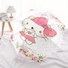 Hello Kitty,Floral Automatic Folding Umbrella-Simple 8-Rib Design, Bright Cartoon Pattern, Durable Iron Frame, Suitable For Travel, Outdoor,