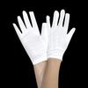 Off-White Polyester Children's Gloves: Primary School, Dance, Gymnastics, Sports, Flag Raising, Elastic Bands.