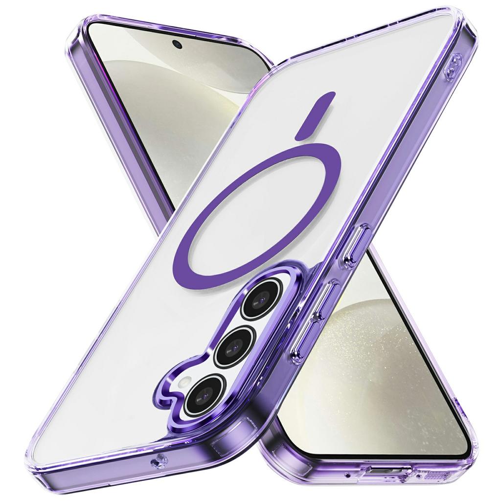 For Samsung Galaxy S24 FE Case Compatible with MagSafe TPU+PC Transparent Phone Cover