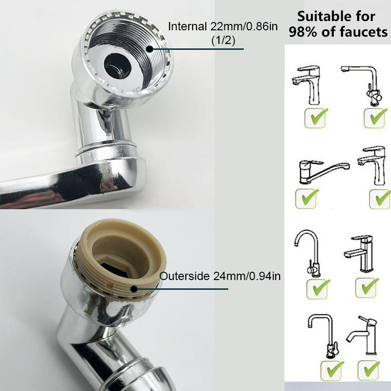 Xiaomi Faucet Extender Robotic Arm 1080° Rotating Universal Faucet Head Swivel Faucet For Kitchen Bathroom Sink