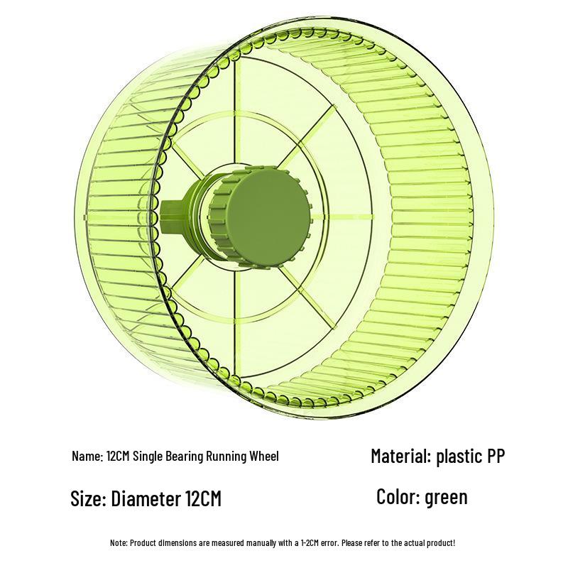 Extra Large Silent Hamster Running Wheel with Stand & Double Bearings - Includes Exercise Flywheel, One-Piece Design, Free Shipping