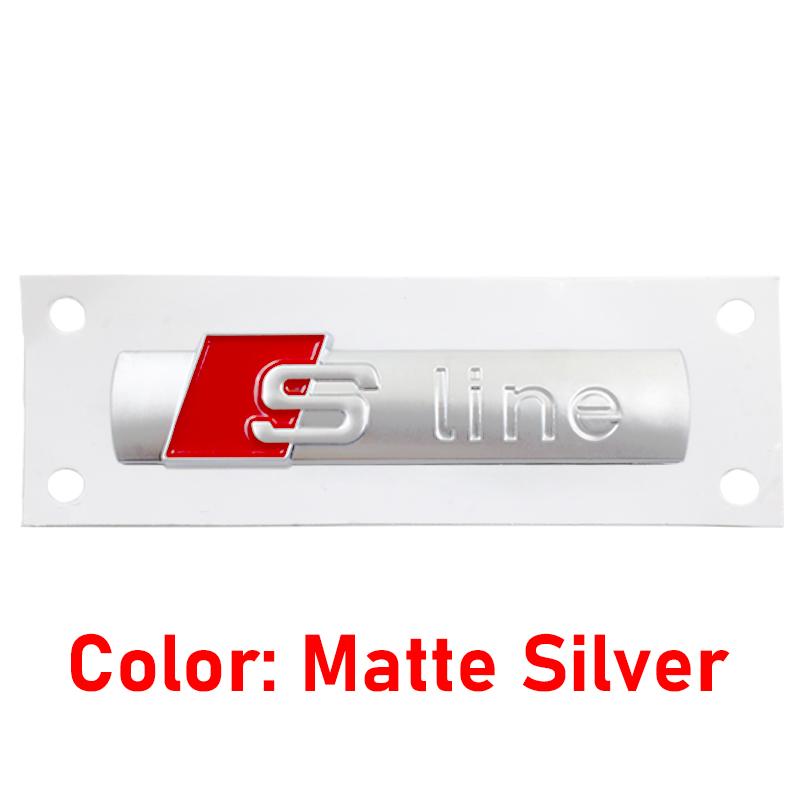 Sline Logo ABS Car Fender Side Badge For Audi A1 A2 A3 A4 A5 A6 A7 A8 TT S3 S4 S5 S6 S7 Q2 Q3 Q5 Q7 Q8 RS3 Decal Emblem Sticker