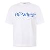 Off White Unisex Adult Striped Cotton Regular T-Shirt