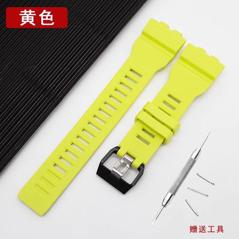 

For Casio G-SHOCK series GBA-800GBA-800-1A/7A/9A/UC GBD-800 5554 adhesive tape resin silicone watch strap accessories Male Black 0mm жовтий