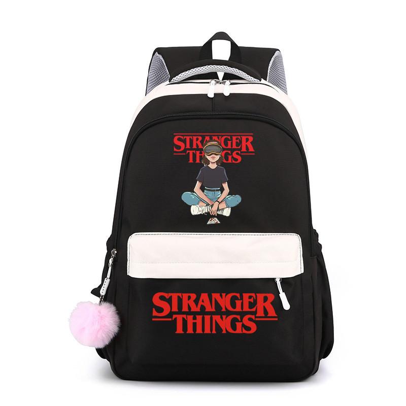 Kids Boys Girls Stranger Things Printed Backpack Student School Waterproof Big Bag