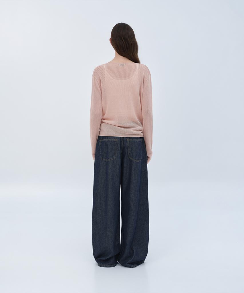 MUSINSA STANDARD WOMAN Women'S Tencel One-Pleat Extra Wide Denim Pants [Deep Indigo]