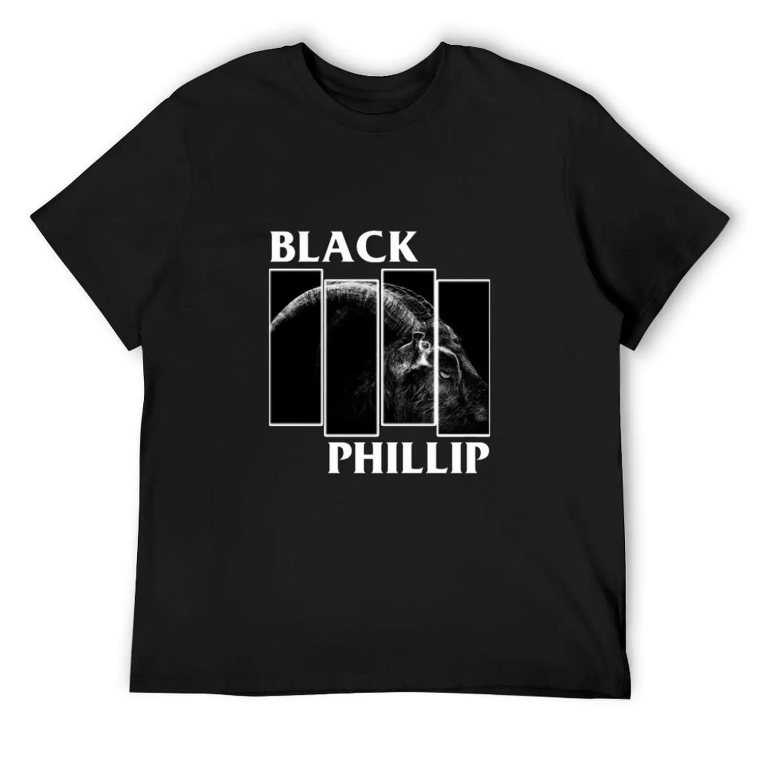 

Black Phillip T-Shirt blue archive custom shirt clothes shirts graphic tee workout shirts for men XXXXXL чорний