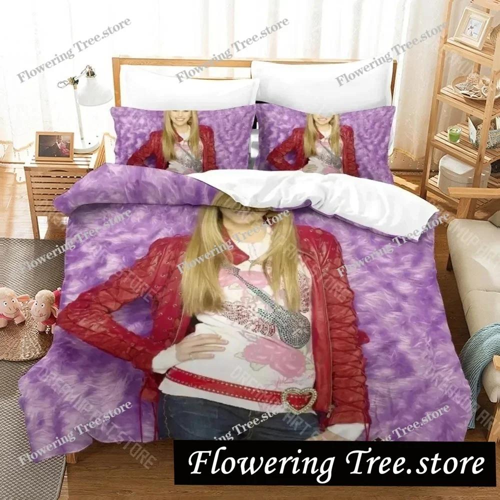 3D Print Hannah Montana Bedding Set Boys Girls Twin Queen King Size Duvet Cover Pillowcase Bed boys Adult Home Textileextile029