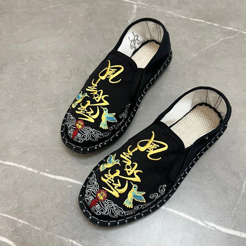Fashion 2025Shoes for Women Sneakers Men Ethnic Style Embroidery Chinese Style Streetwear Fashion Casual Vintage Old Beijing Shoes
