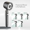 High Pressure Handheld Shower Head with One Button Stop Feature - Water Saving Bathroom Accessory Set