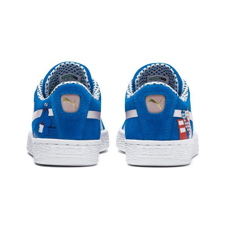 Puma Suede Street 50 Casual Lightweight Balance Low Top Skate Shoes Kids Sneakers Blue White 368924-01