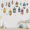 Retro Chandelier Festival PVC Removable DIY Adhesive Stickers for Middle East Celebration Decor