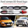 UJOV9 1Pc 17.5cm Aluminum Front Grille Hood Logo Sticker For Ford Focus Fiesta Mondeo Ranger Trunk Accessories 3D Luxury Pro Premium