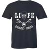 Motorcycle T Shirt Life Behind Bars Cool Biker Skull Bike Country Skeleton Vintage Unisex Stretched Streetwear Fashion