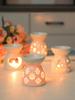Delicate Mini Ceramic Hollow Floral, Heart, Moon & Star Shaped Aromatherapy Candle Holder, Fragrance Oil Diffuser Burner.