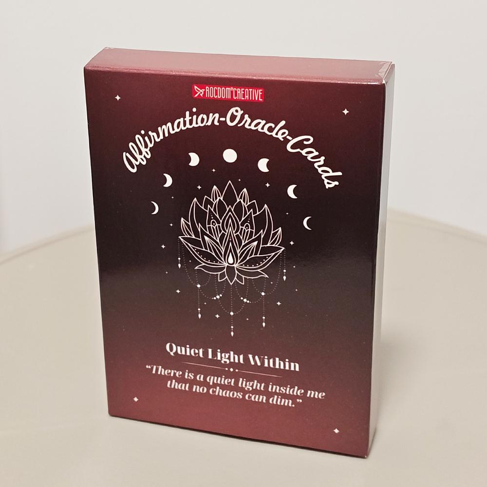 10.4*7.3cm Affirmations-Orakelkarten Ruhiges Licht in 40 Stück Orakelkarten