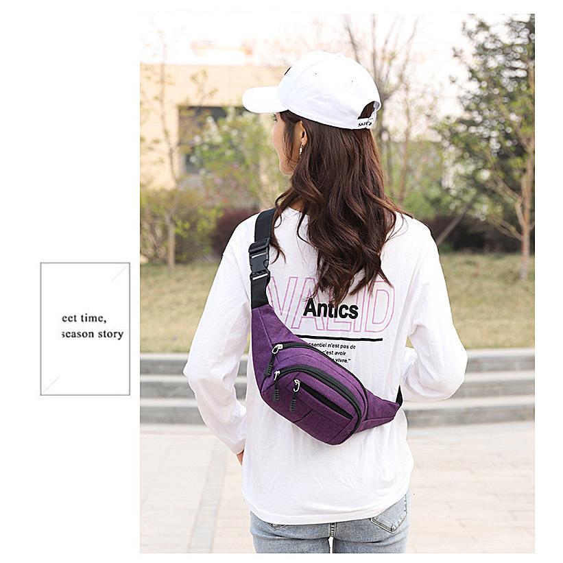 Fanny pack, men's and women's multi-functional large-capacity anti-splashing cashier messenger bag, wear-resistant outdoor sports mobile phone wallet