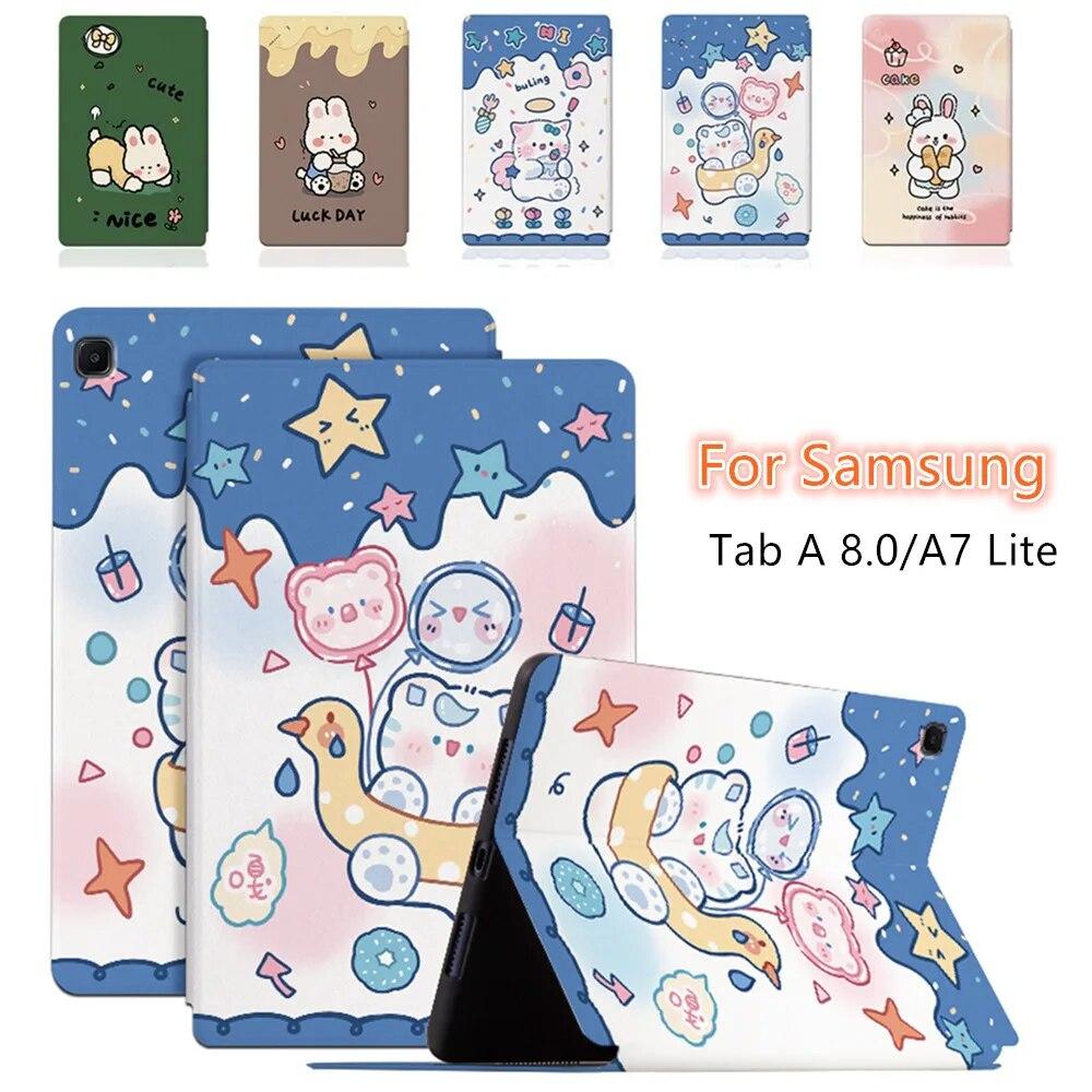 

For Samsung Galaxy Tab A7 Lite 8.7 2021 a7lite T220 SM-T220 SM-T225 Cases Cute Funda for Samsung Tab A 2019 8.0 inch SM T290
