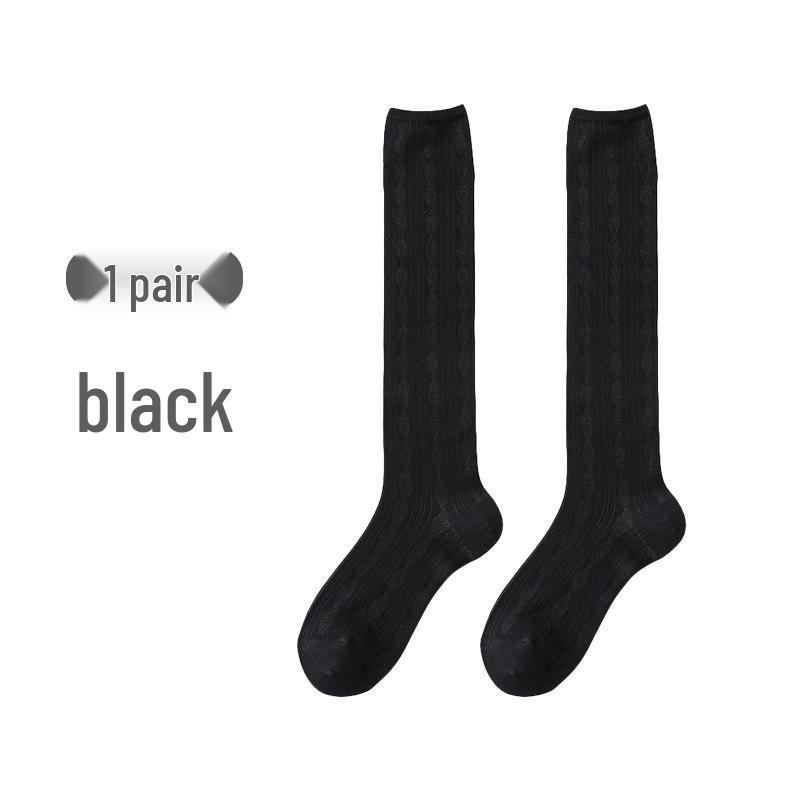 Bamboo Fiber Knee-High Compression Calf Socks for Women - Breathable, Antibacterial, and Thin Mesh Design