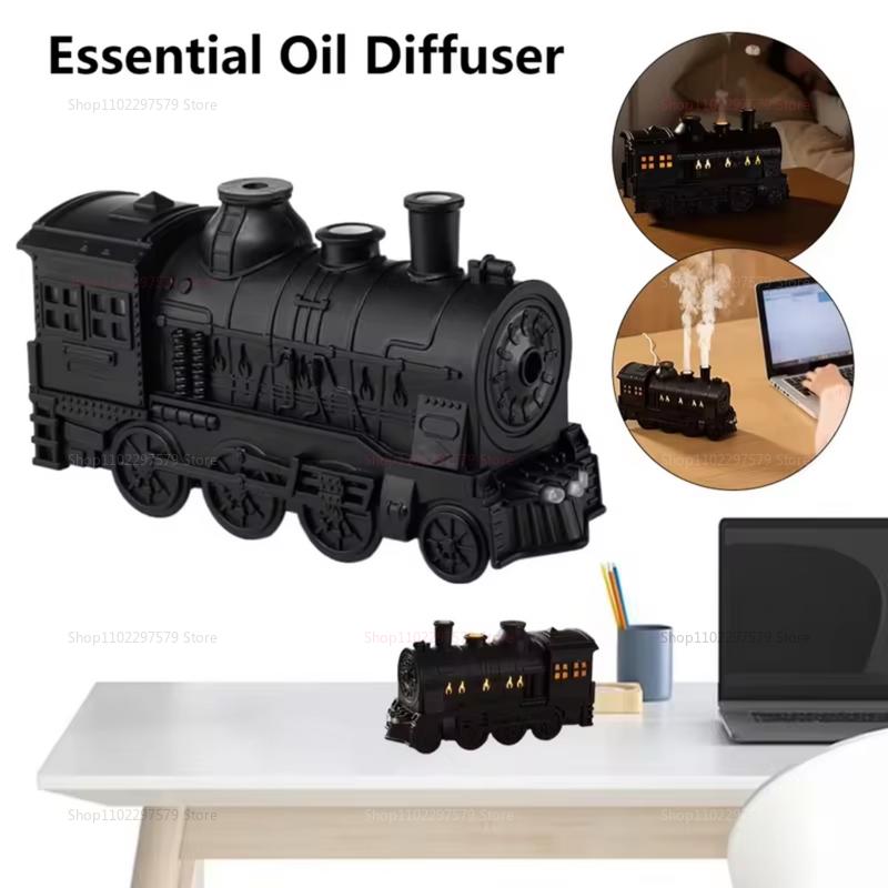 Train Model Air Humidifier With Remote Control Smoke Ring Spray Purifies Air Home Office Decor Gift Aroma Difusor Atomizer