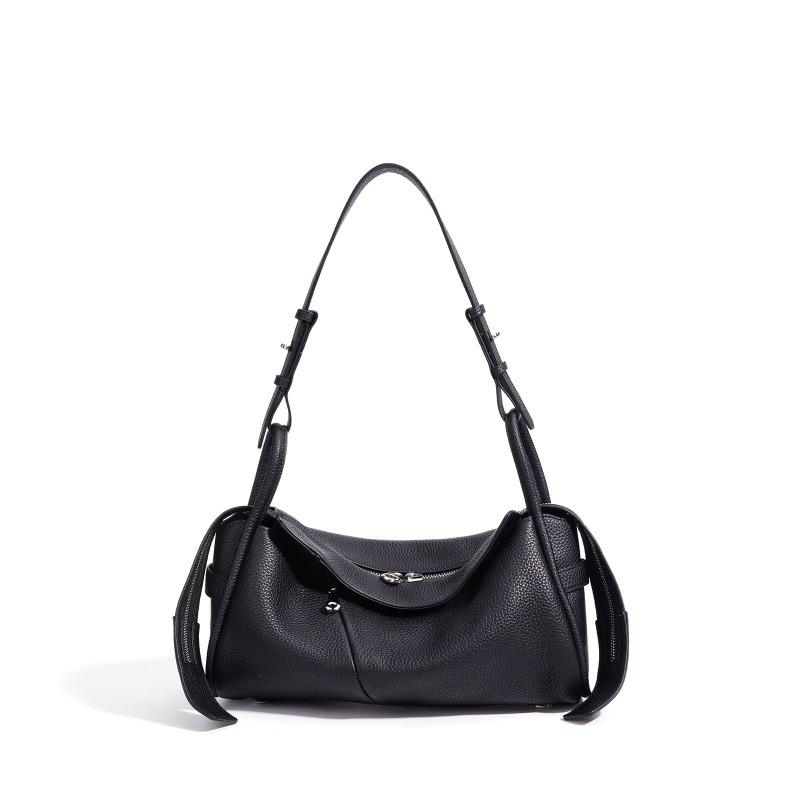 First Layer Cowhide Pillow Bag, Portable Armpit Bag, Genuine Leather Spring and Summer Large-capacity Commuter Shoulder Bag.