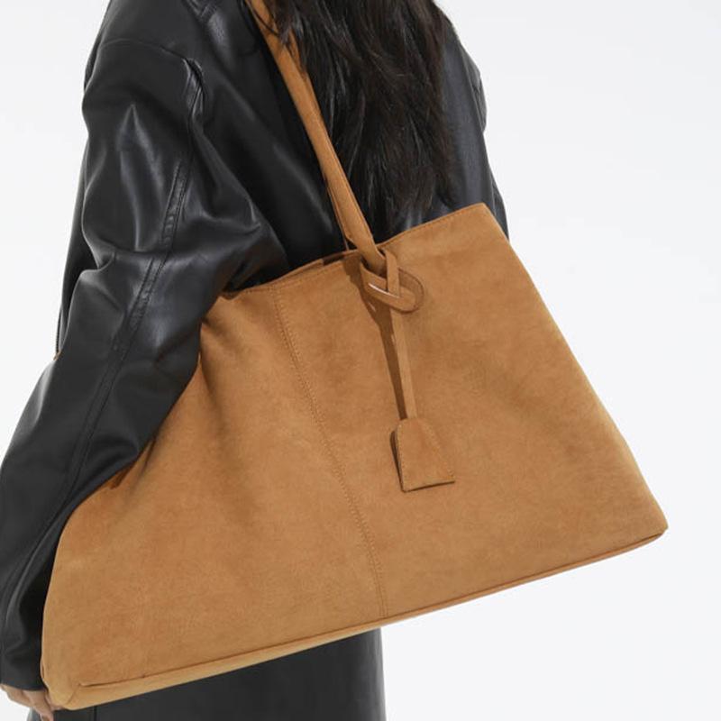 Vintage Suede Underarm Bag Women's Autumn New Fashion One-shoulder Large-capacity Commuter Tote Bag