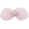Summer Crown Bow Hair Clip for Kids – Cute Princess Mesh Pearl Hairpin