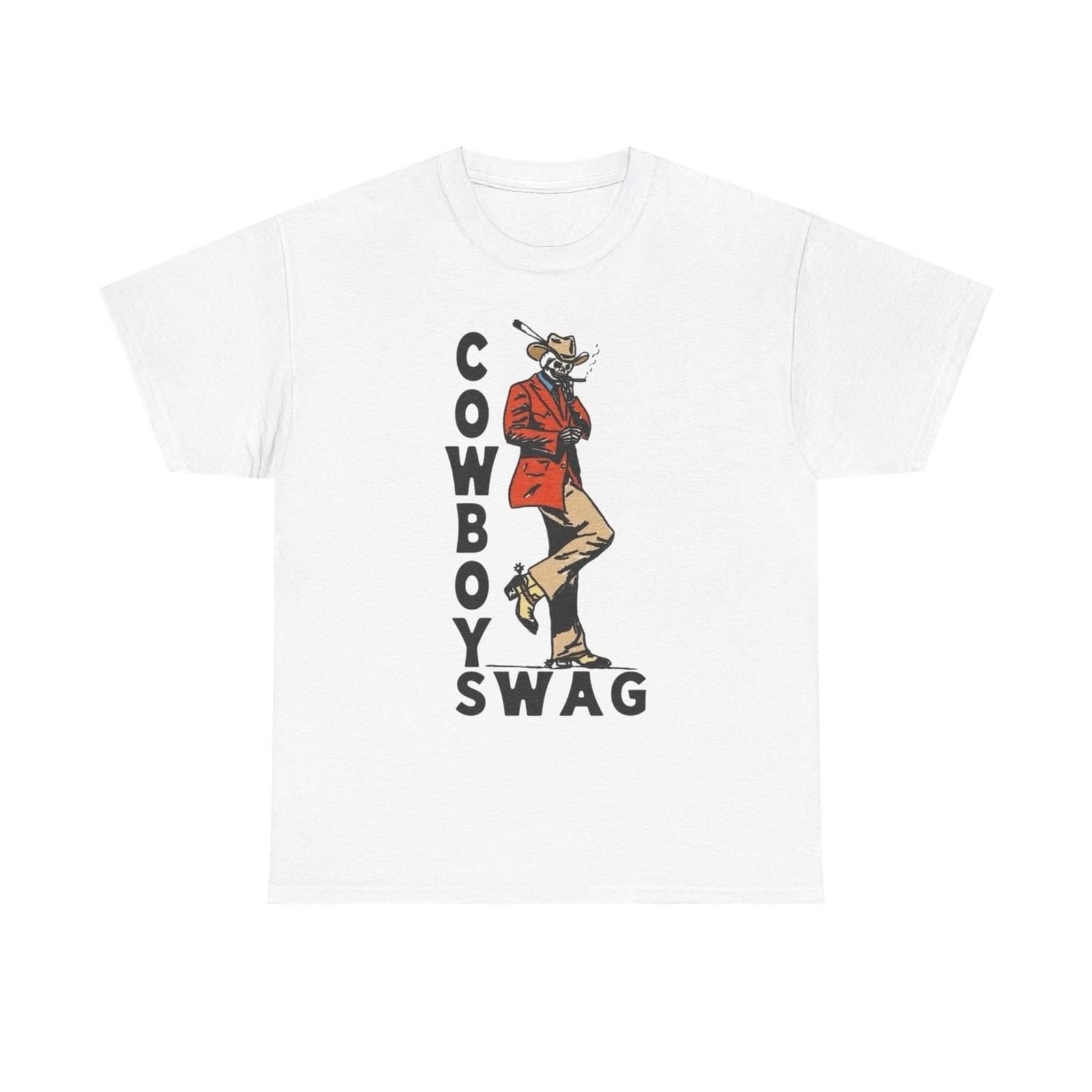 Cowboy Swag Graphic T Shirt Unisex Heavy Cotton Tee S