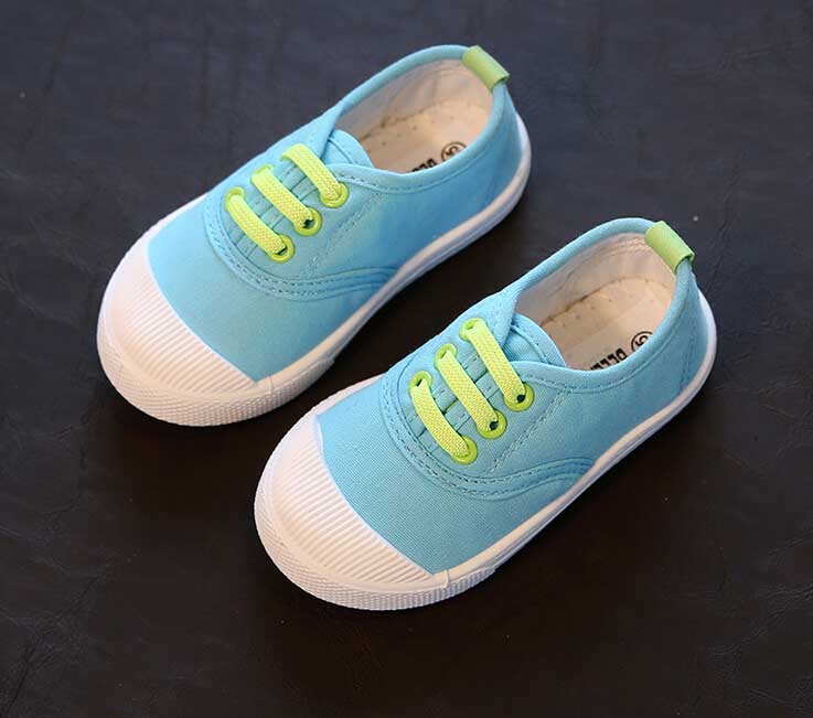 

Bekamille/Детская модная парусиновая обувь для девочек и мальчиков, дышащие кроссовки для детей, повседневная обувь на плоской подошве, размер 21–30 CN 29Insole 18cm