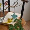 Shesay Mignon à Suspendre ou à Poser Vitrail de Noël Transparent Coloré Oiseau Nordique Ornement, Objet, Verre, Style, (gris)
