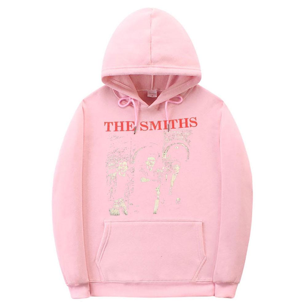 הסמית'ס להקת רוק בריטית טופים עם קפוצ'ון סתיו חורף בגדי רחוב יוניסקס סווטשירט יוניסקס עם הדפס וינטג' קפוצ'ונים אוברסייז לנשים