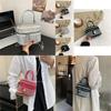 Chic Minimalist Handbag For Women Stylish Fall Bucket Bag With Chain Strap In Black Gray Silver
