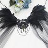 Gothic Feather Shrug Cape Shawl Shoulder Wrap Lace Collar Halloween Cosplay Costumes for Adults Women Scarf Top Gifts