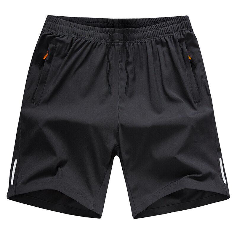 Men's Shorts Thin Five-point Plus Size Pants Casual Zipper Pockets Straight Loose Sports Shorts Men