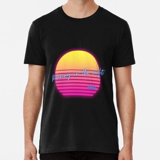 

Fm84 Running In The Night T-Shirt Tee Top Unisex Made in the USA 100% Cotton T-shirt Mens Tees Top 2XL